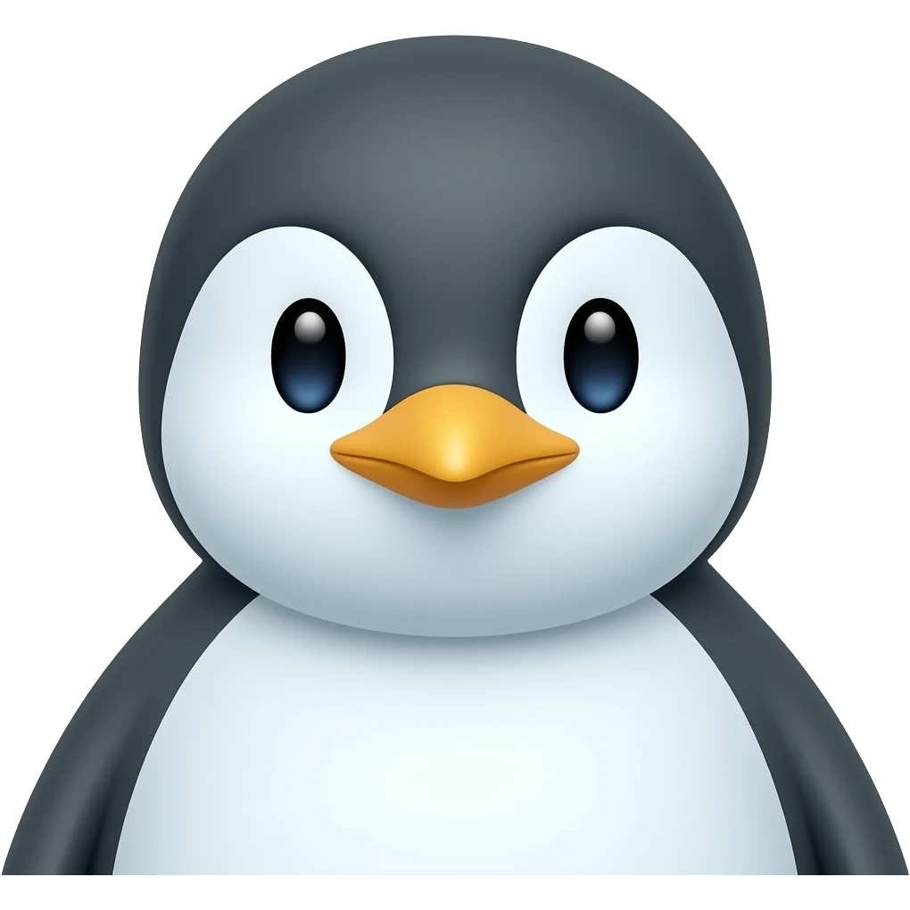 light blue penguin head and shoulders emoji