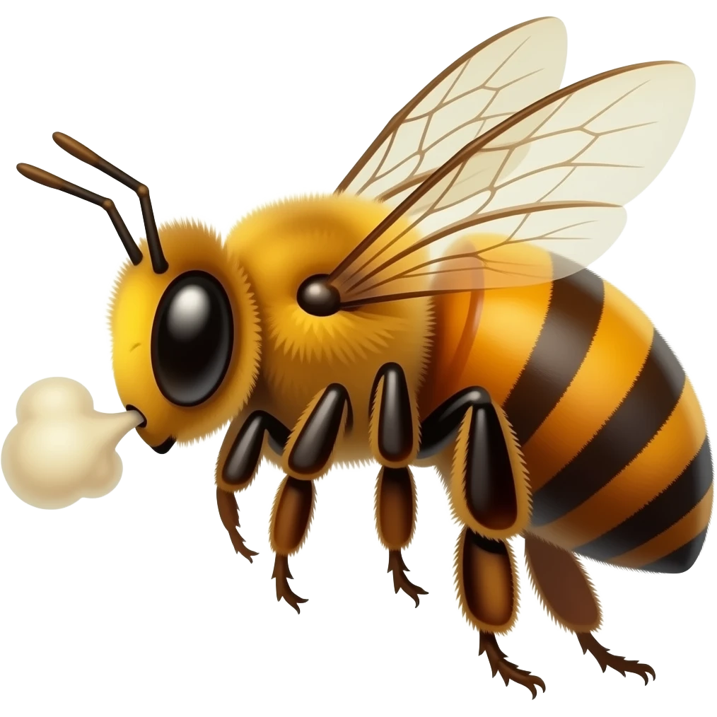 bee farting emoji