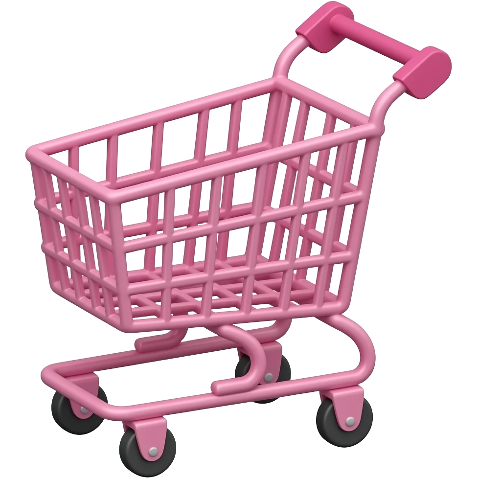 Carrito de compras rosado emoji
