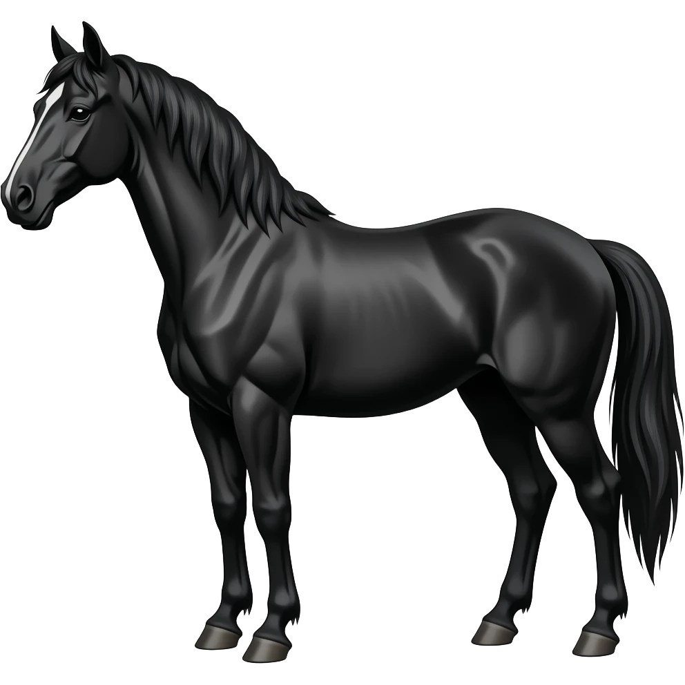Black horse emoji
