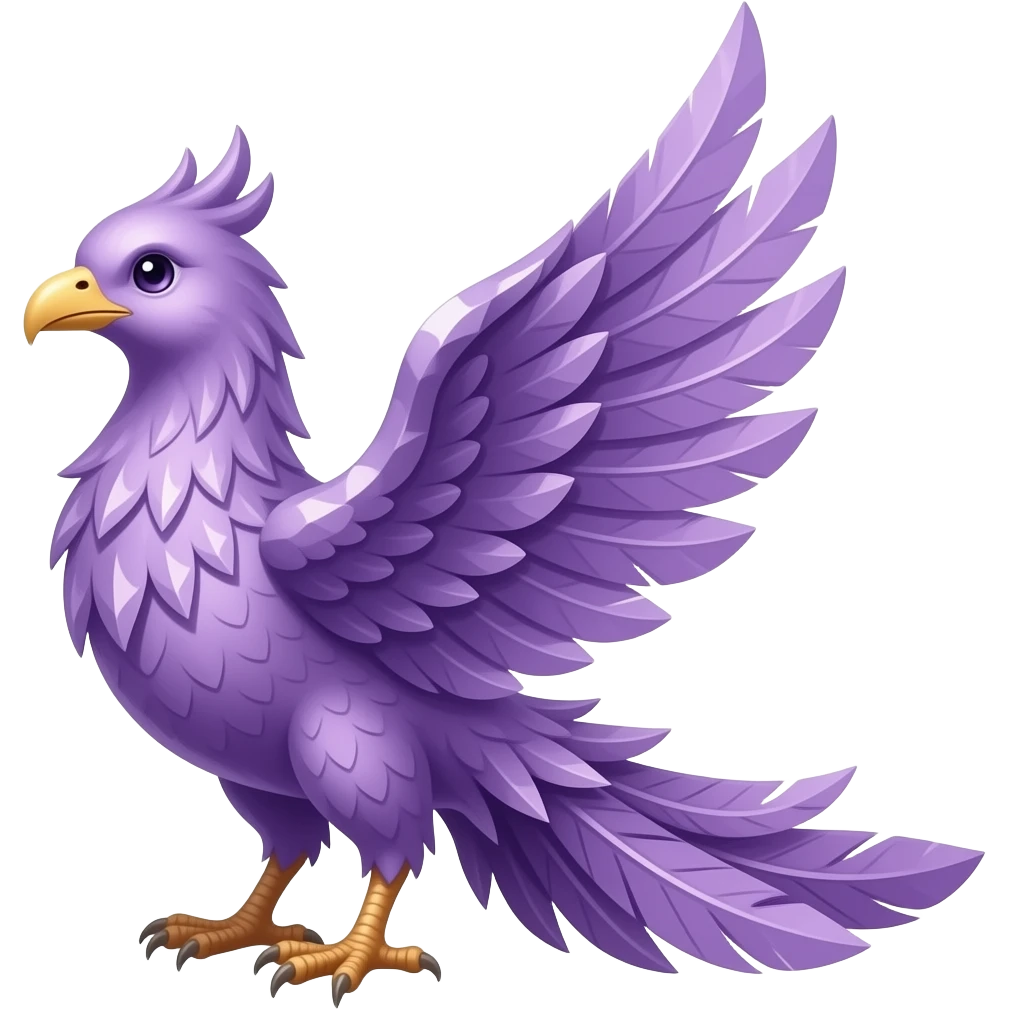 purple crystal Phoenix emoji