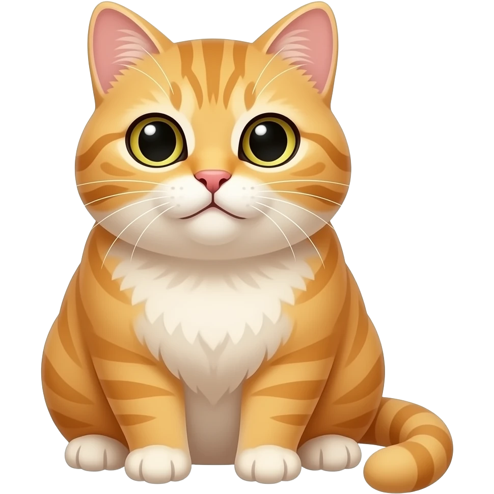 Chubby blonde cat emoji