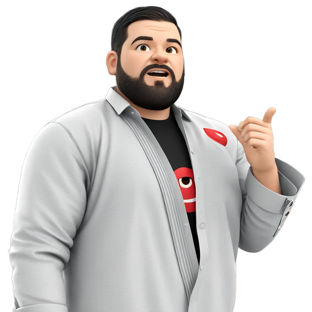 confident guy in black shirt emoji