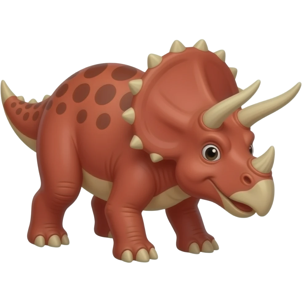 Red triceratops emoji
