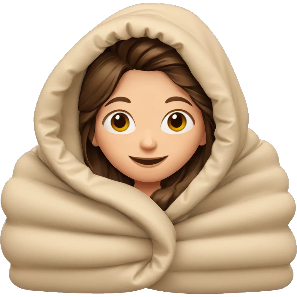 smiling girl with brown hair emoji