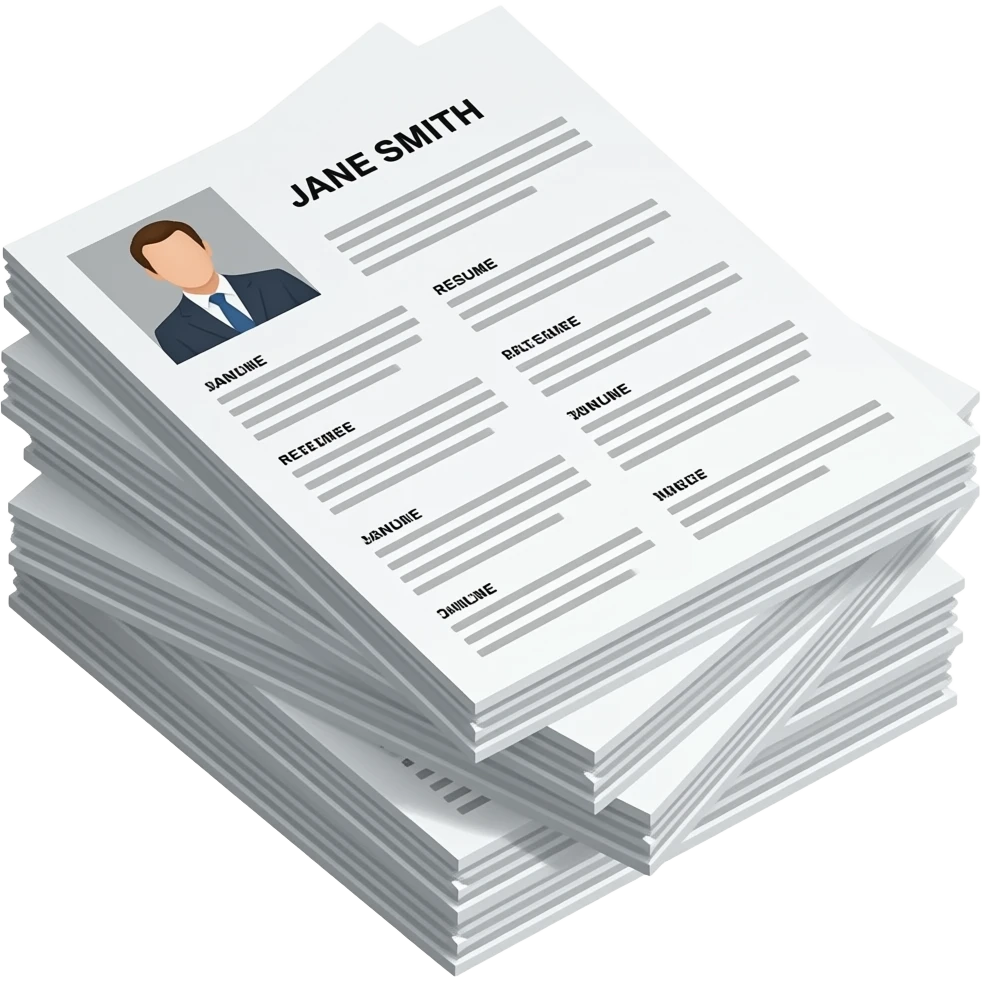 stack of resume jane smith emoji