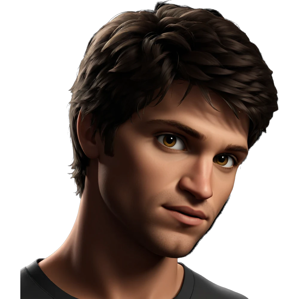 realistic portrait of solo boy emoji