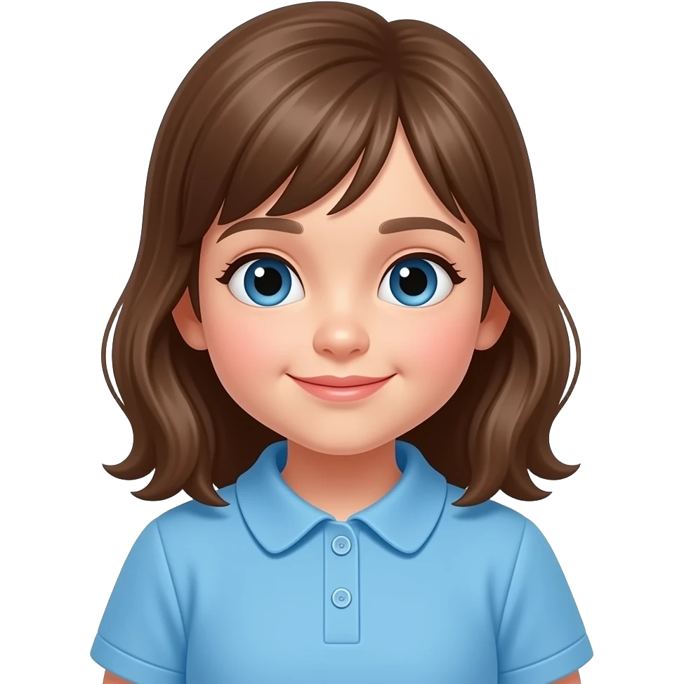 Дівчинка в блакитному одязі emoji