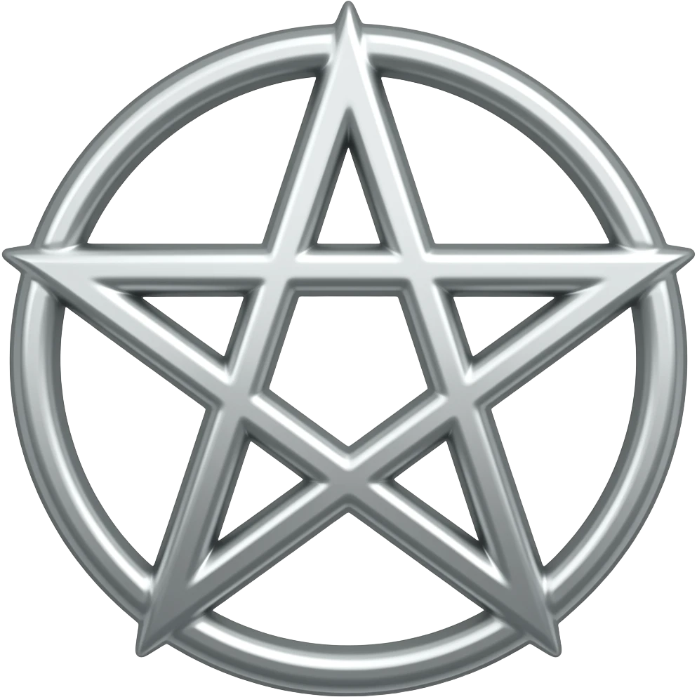 Pentagram silver emoji
