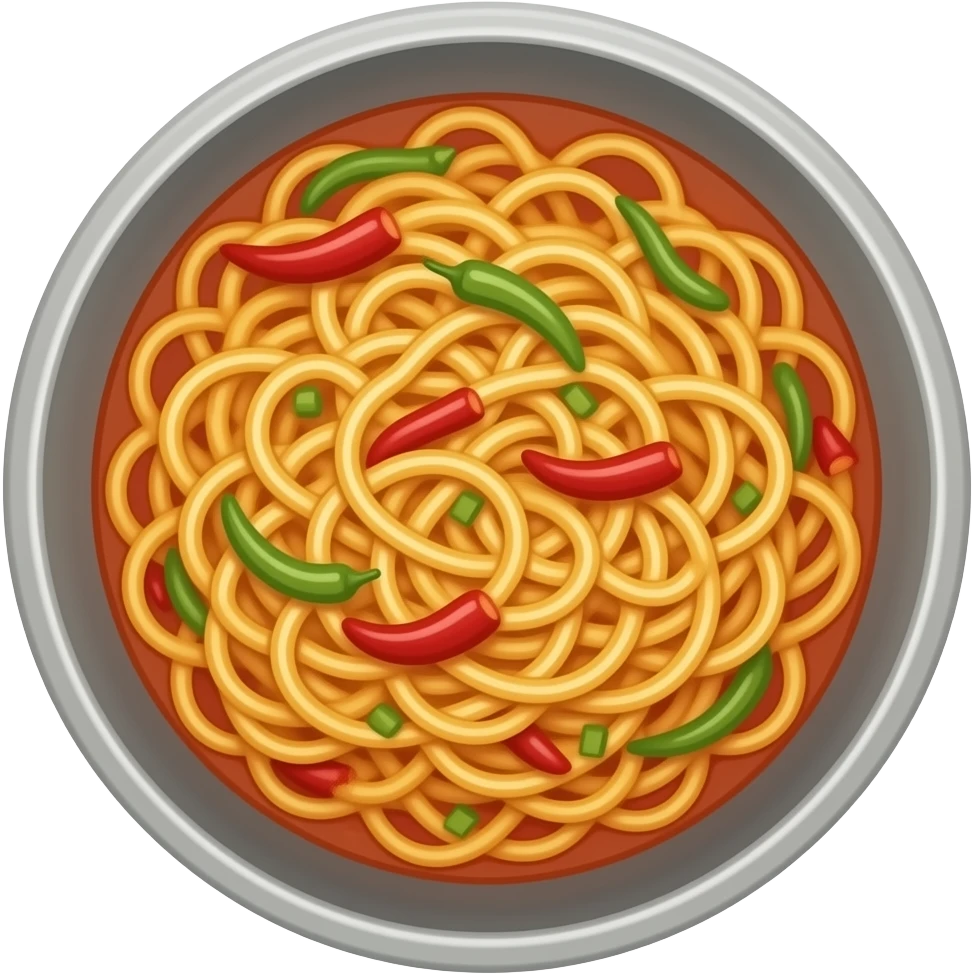Cheesy yet very spicy  buldak noodles  with peppers inside emoji