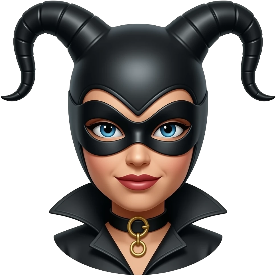Dominatrix whit a mask emoji