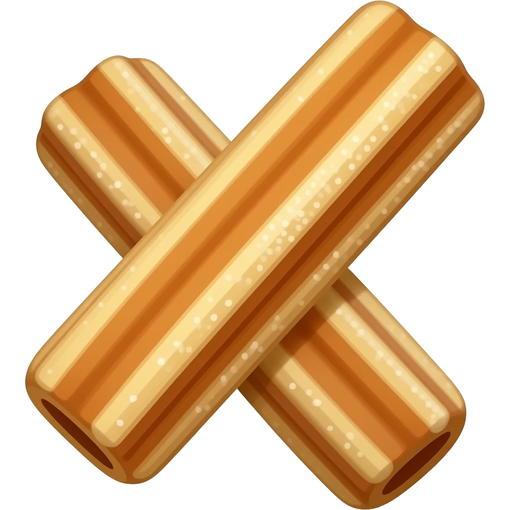 Two Cinnamon Churros parallel to eachother emoji