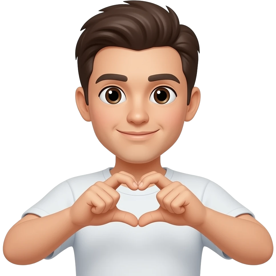 Emoji making a heart with fingers not hands emoji