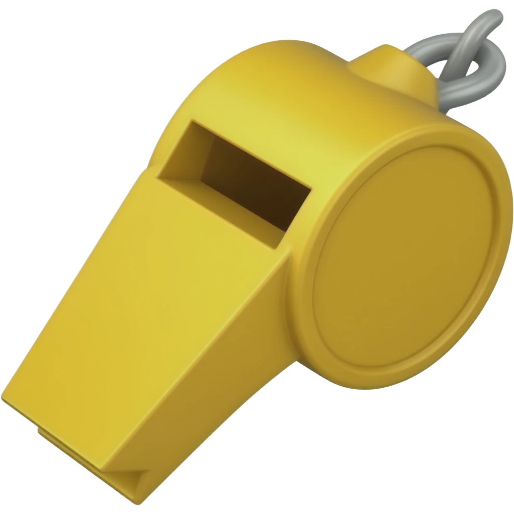 a yellow color whistle emoji