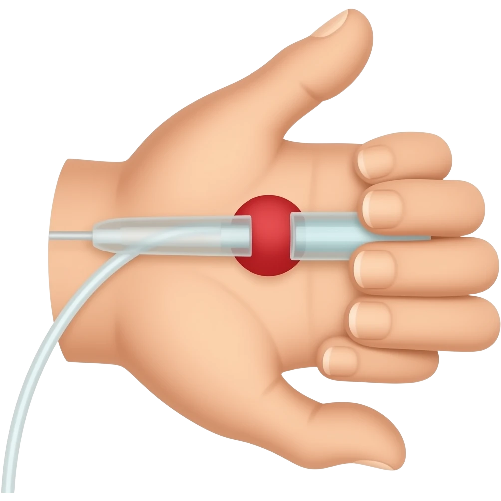 hand inserting catheter emoji