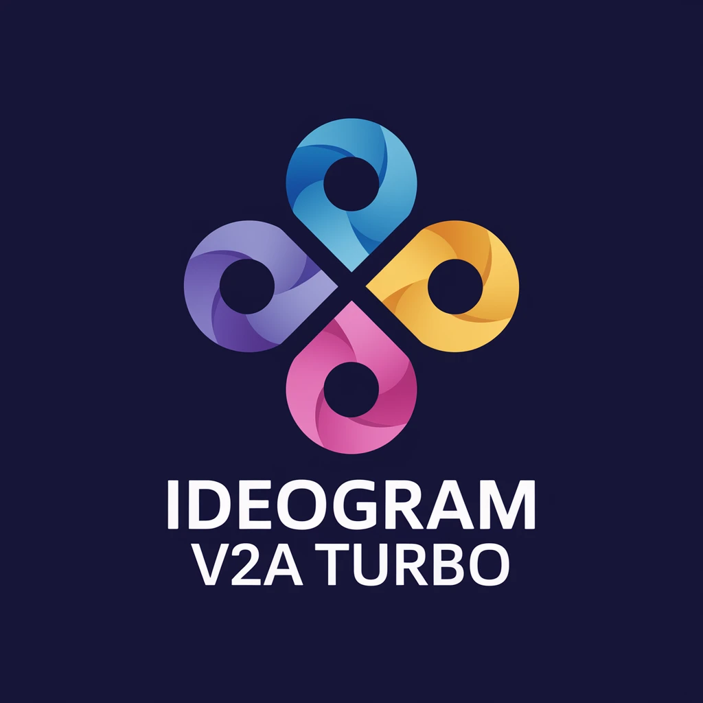 make a colorful logo of text "Ideogram V2a Turbo" emoji