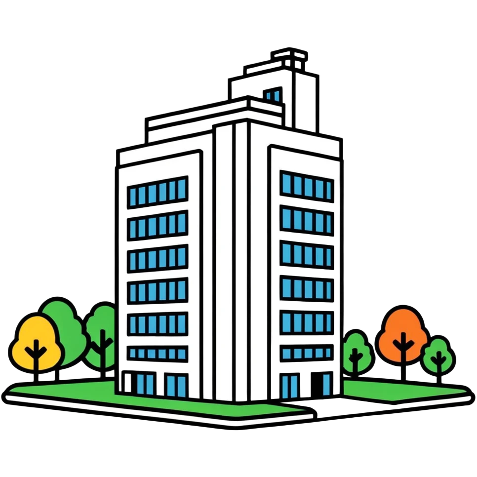 building with ITCA logo emoji