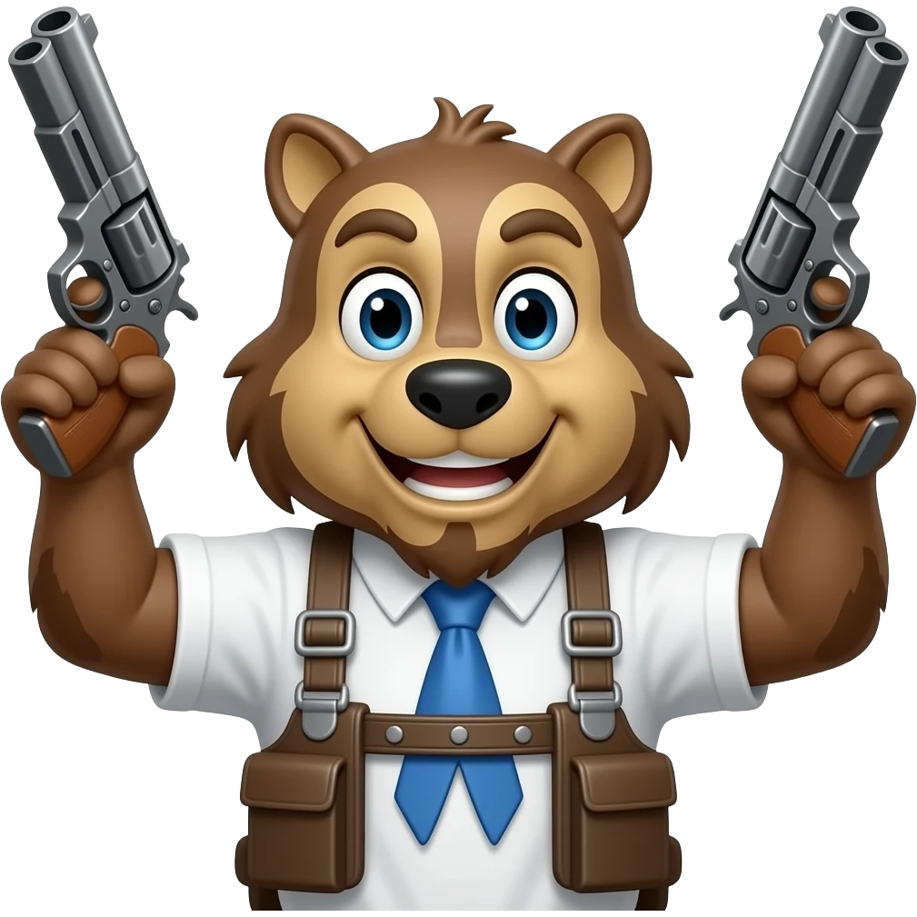aggie mascot with guns up emoji