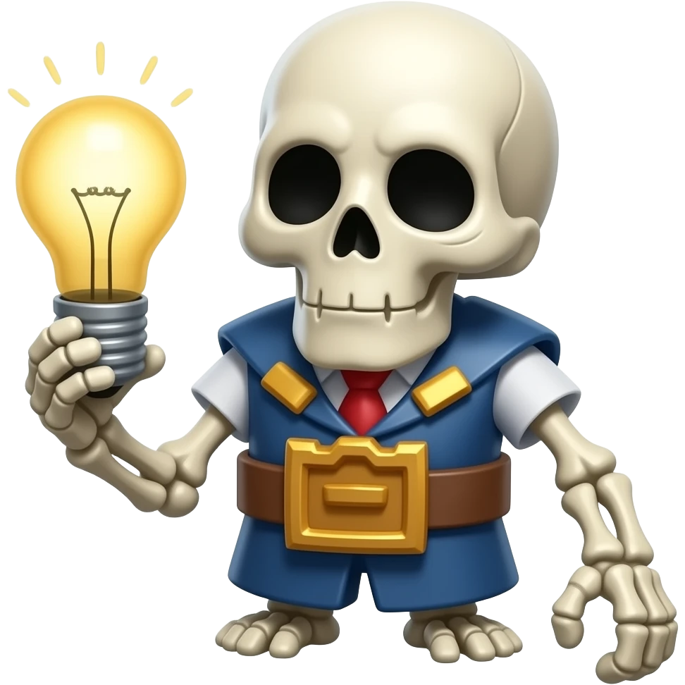 clash royale skeleton lightbulb emoji emoji