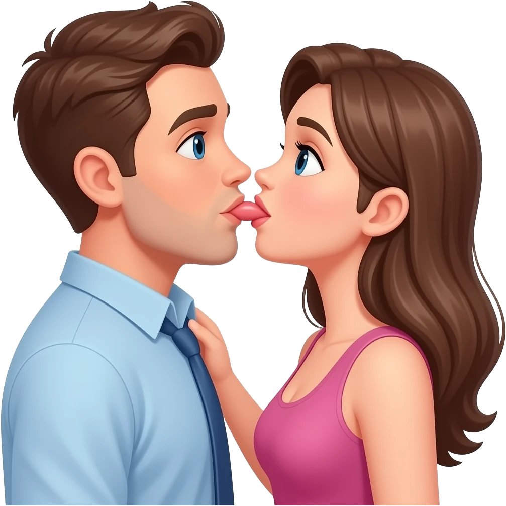 Mulher fazendo boquete em homem emoji