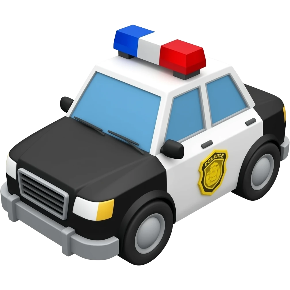 Lowpoly police car emoji