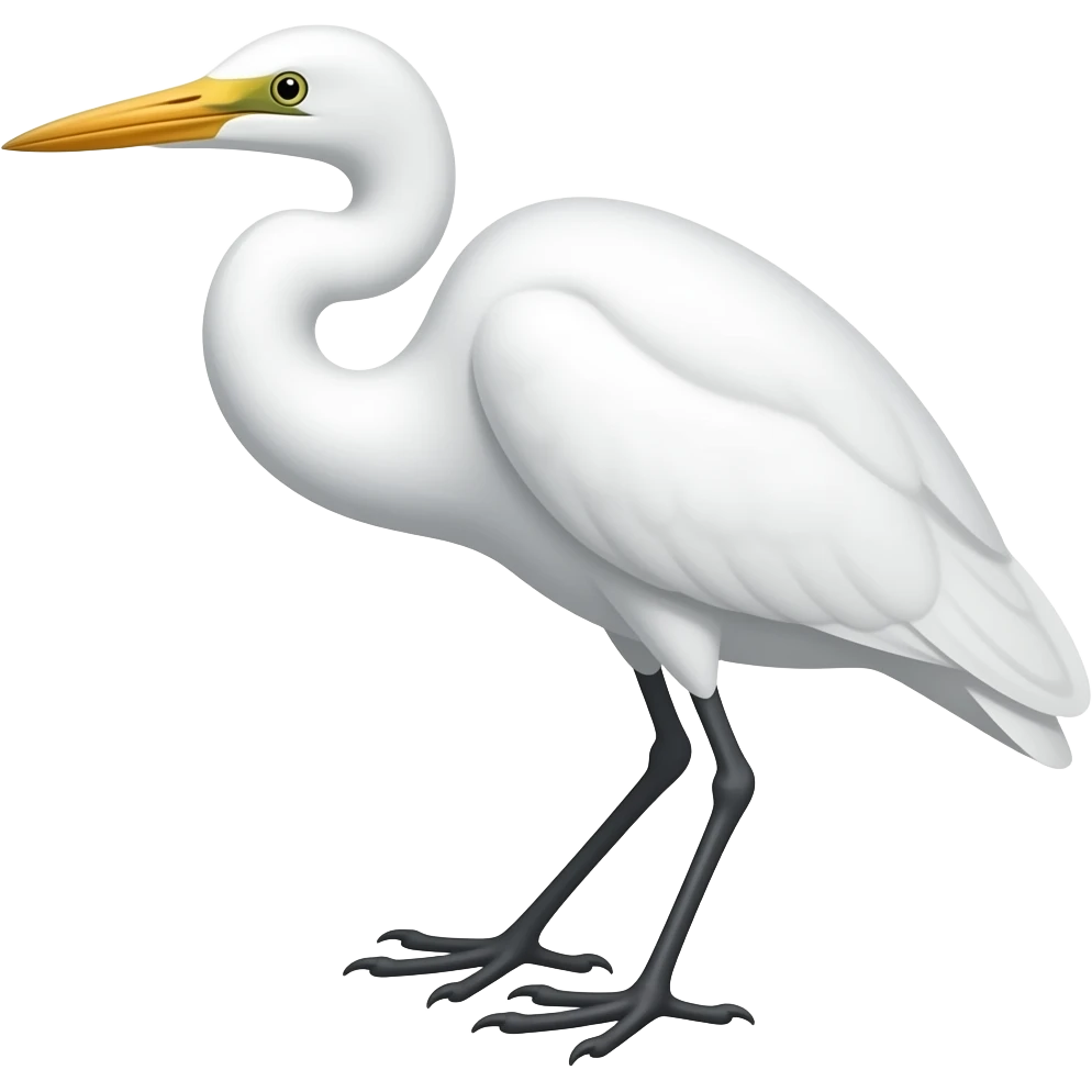 White egret emoji emoji