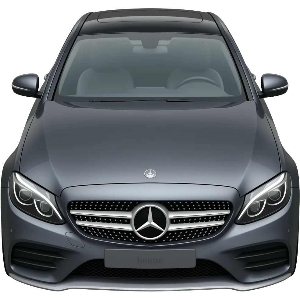 dark Grey mercedes c class w205 looking at it from an 30 degree angle emoji