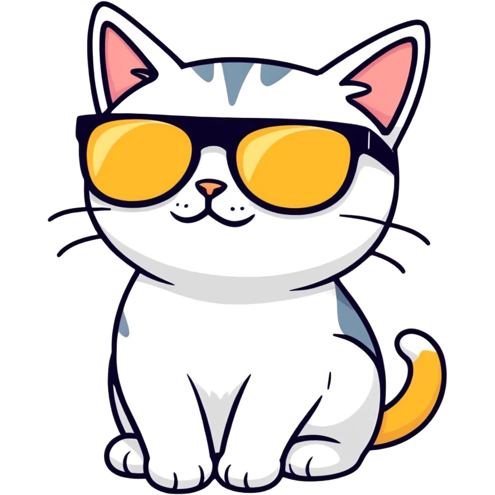Cat with sunglasses emoji