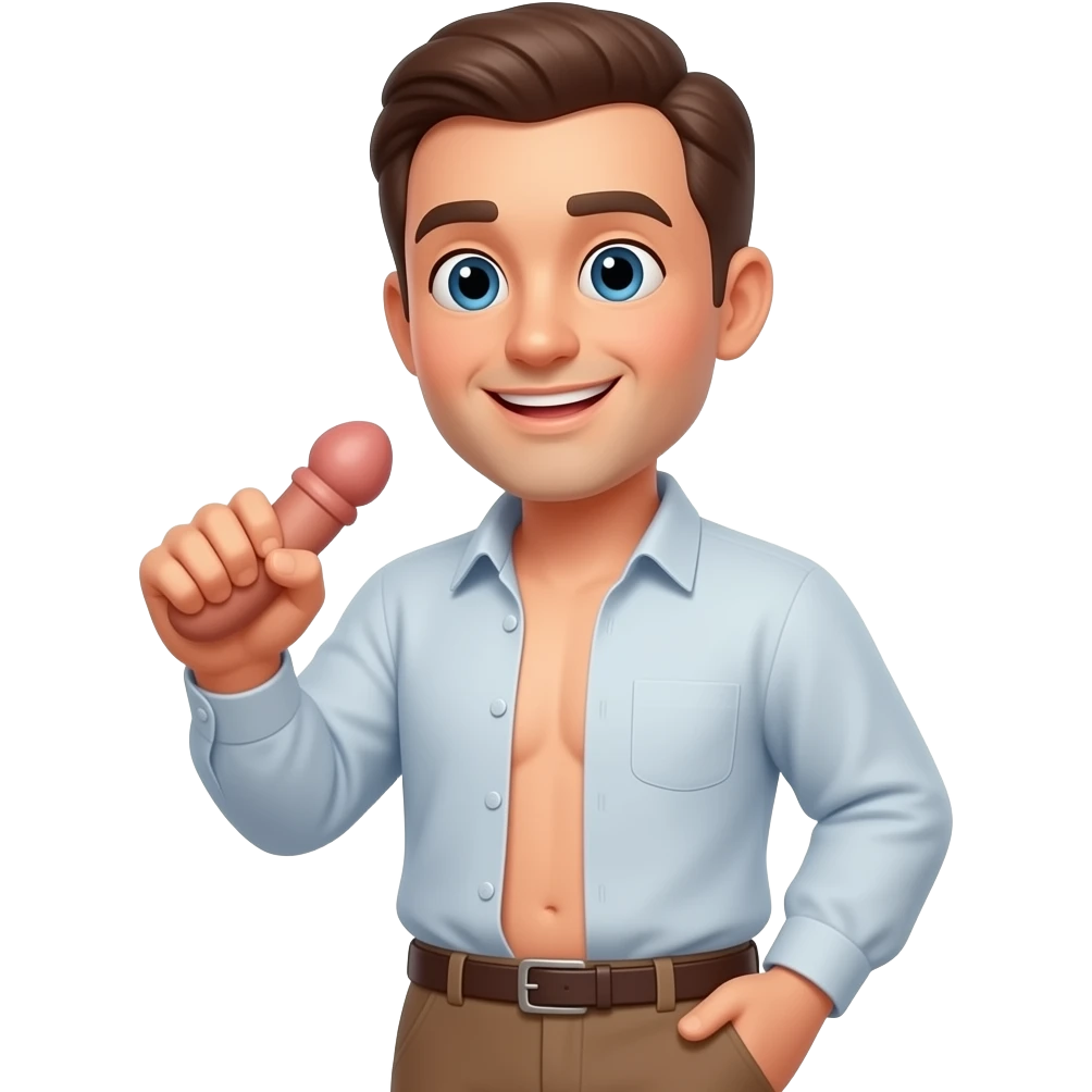 Tạo ảnh người đàn ông thủ dâm với dương vật và tạo toàn thân emoji