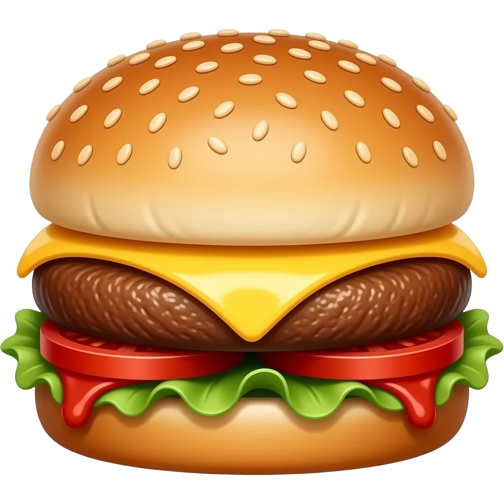 cheeseburger with overflowing cheese emoji