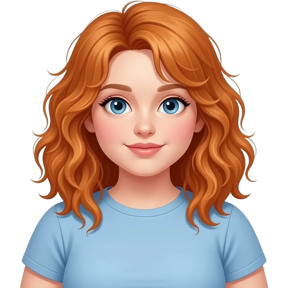 Change hair to ginger and messy and make the girl fatter emoji
