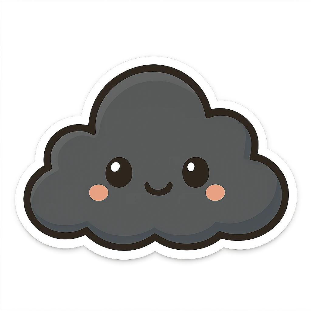 simple black cloud emoji