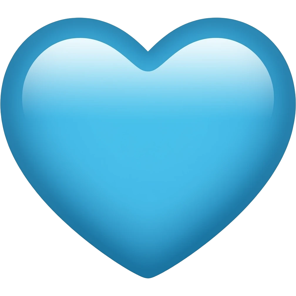 b then a = then a blue heart emoji