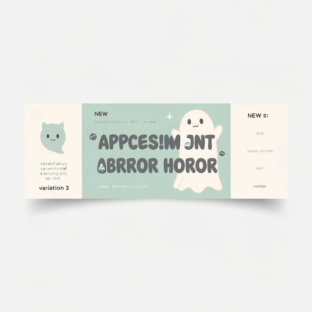 pastel horror banner, cute, expressive, minimal, new variation 3 emoji