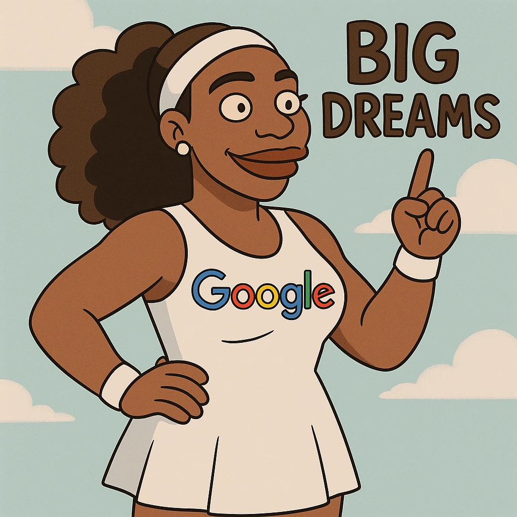 Google big dreams  Serena Williams emoji