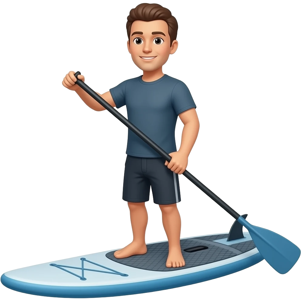simple stand up paddle boarder emoji