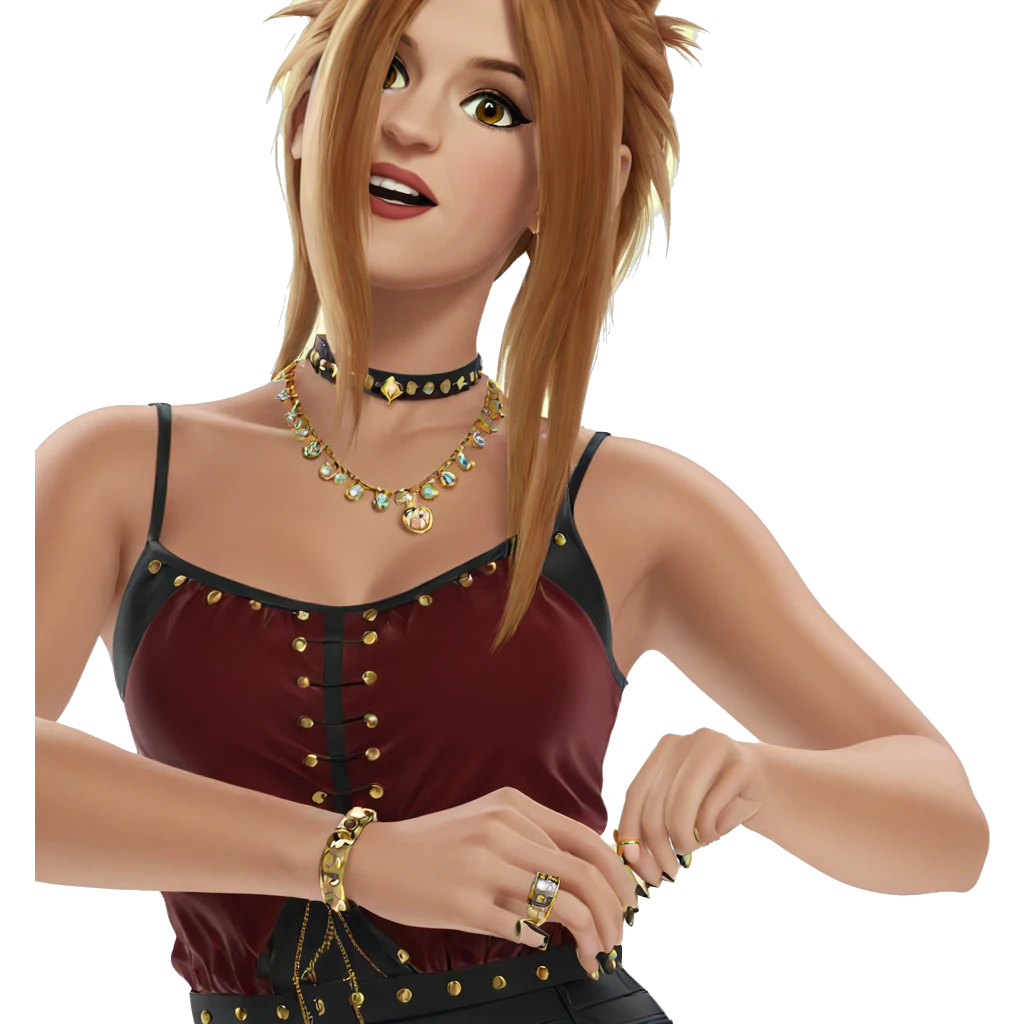 realistic girl with jewelry emoji