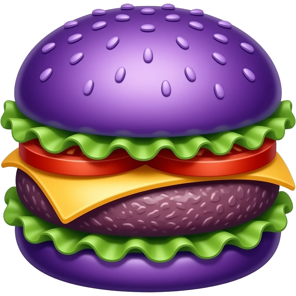 Purple burger emoji
