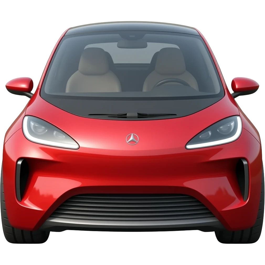 futuristic red smart car emoji