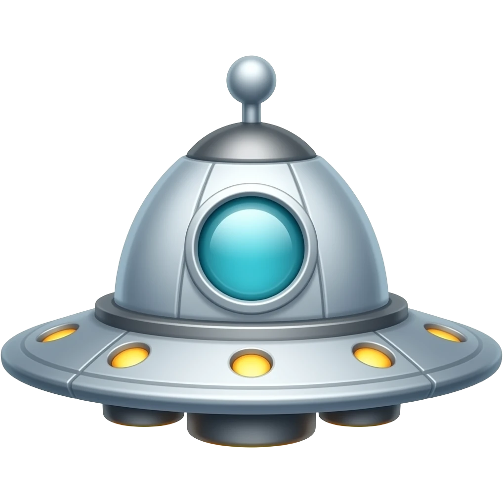 Cute spaceship emoji