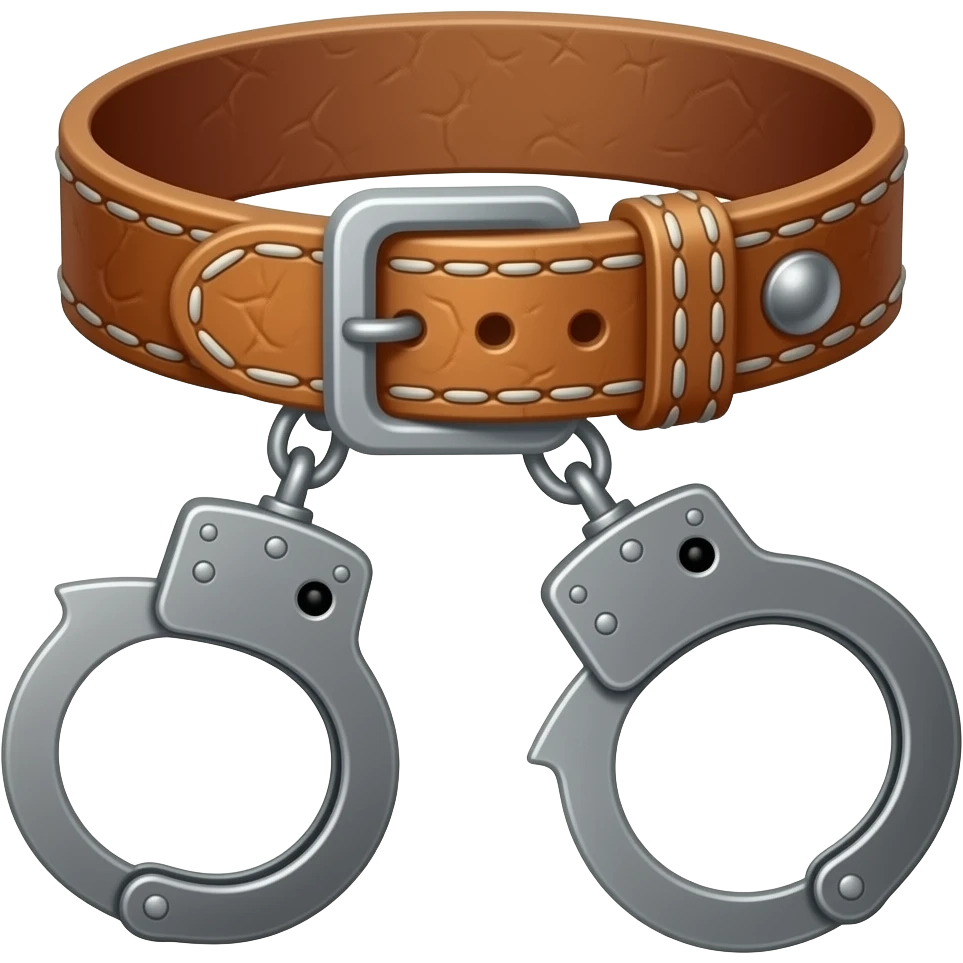 Hand cuffs that made from a belt emoji