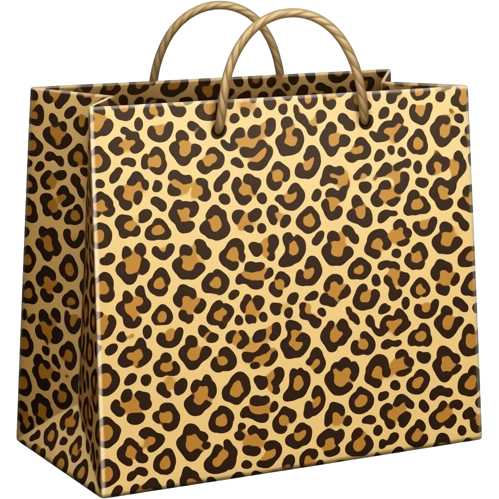 long large gift with leopard imprimé emoji