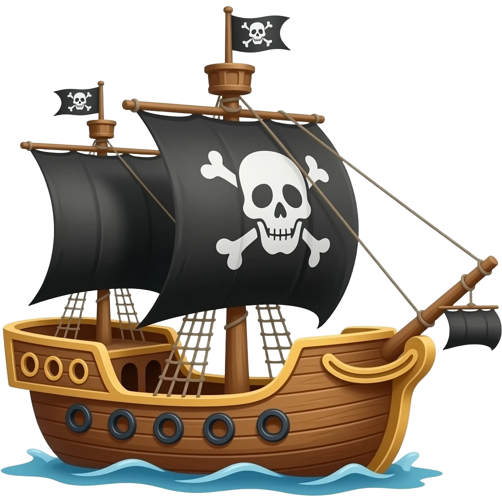 pirate ship emoji