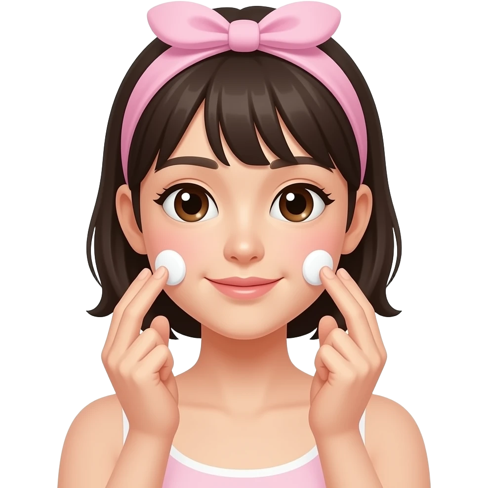 Skin care Japan girl rails realistic emoji