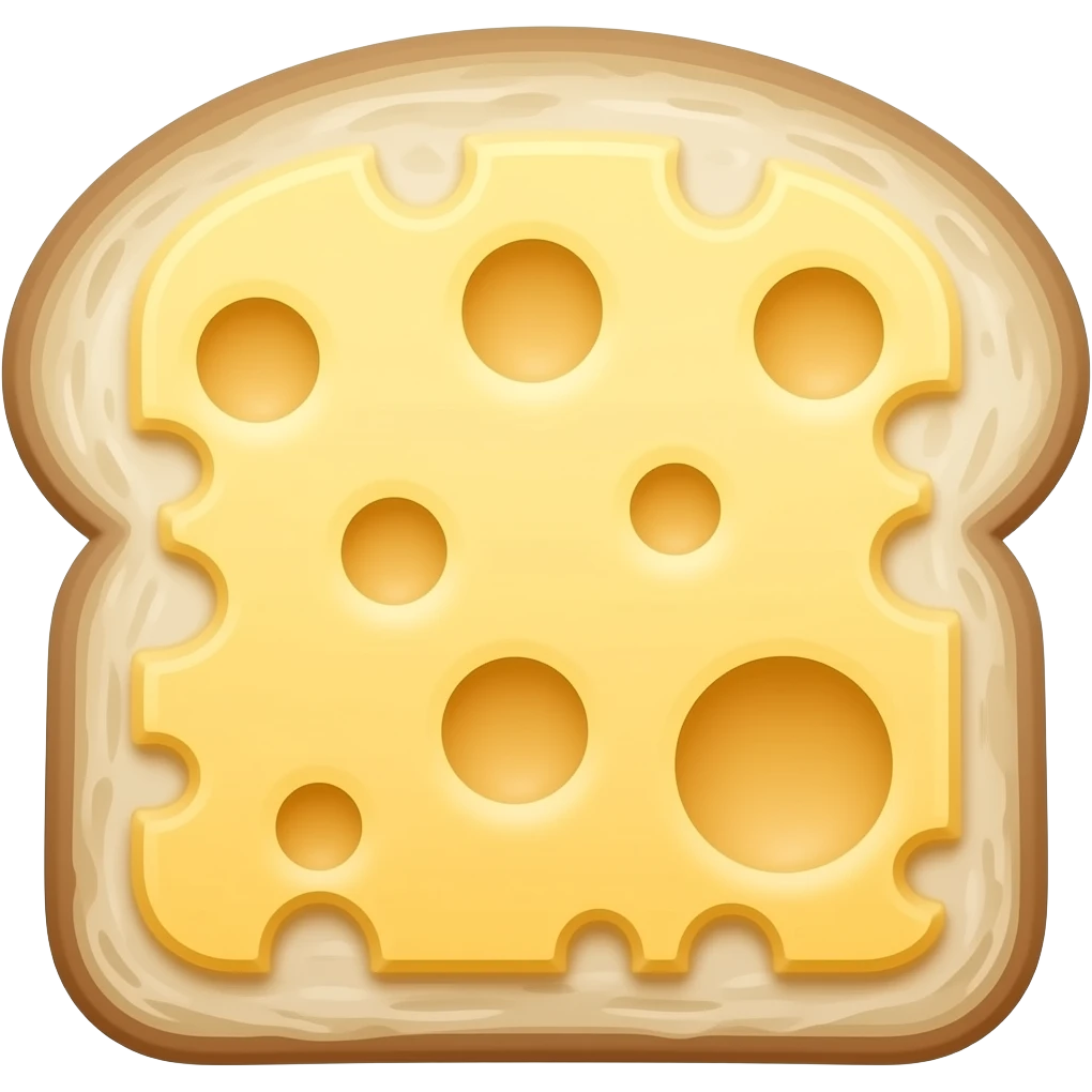 mince and cheese on slice of bread emoji