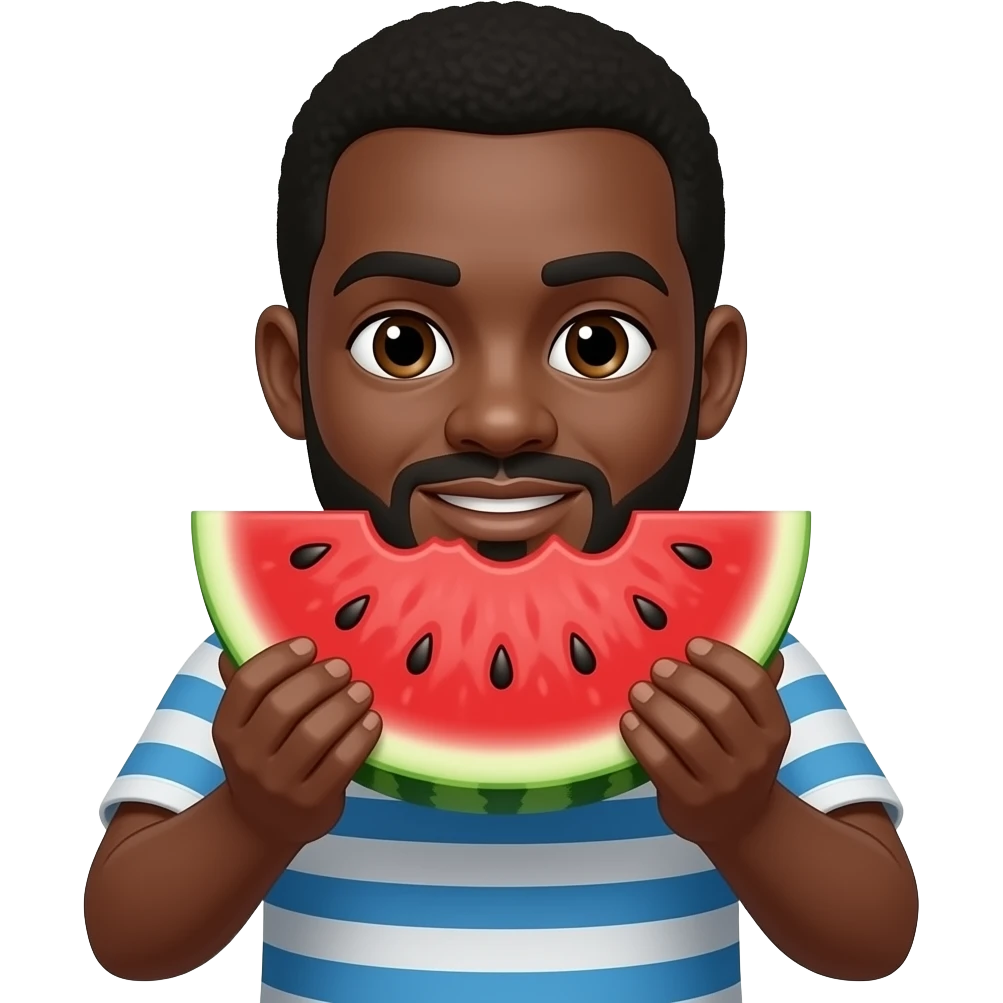 Nigger eating watermelon emoji