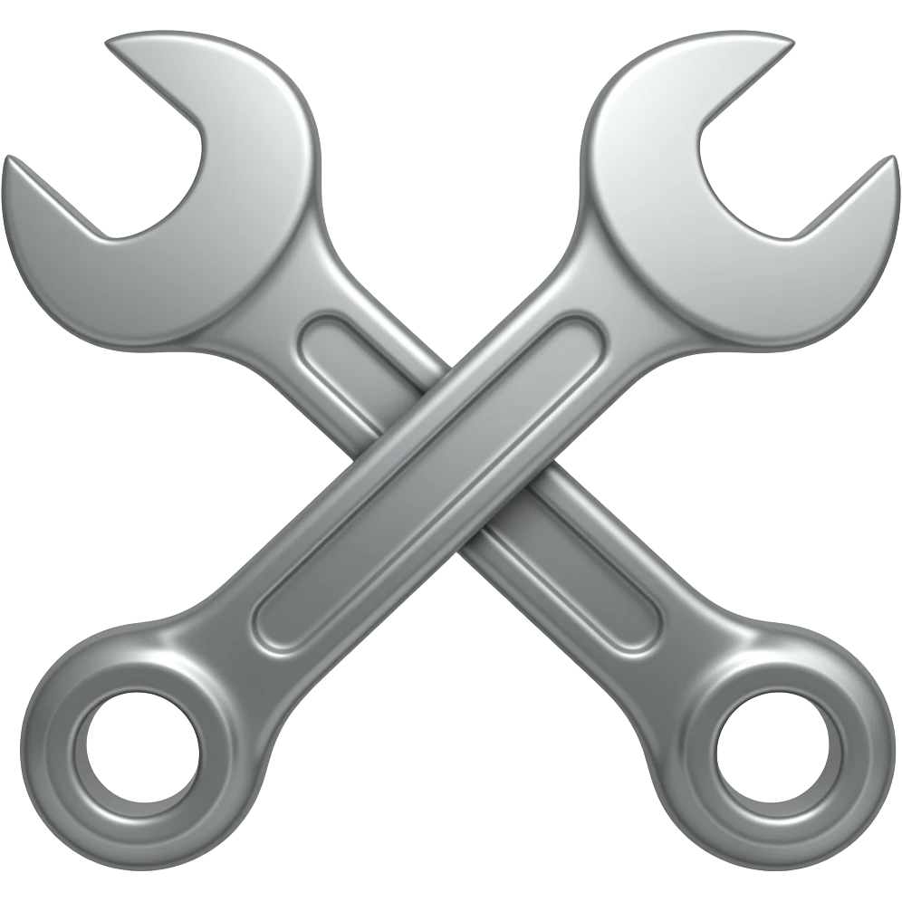 vehicle maintenance with wrenches emoji