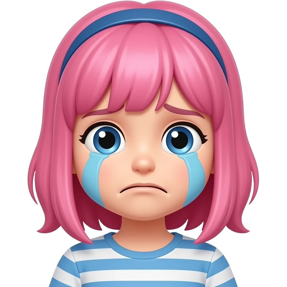 Facepalm girl with pink hair emoji