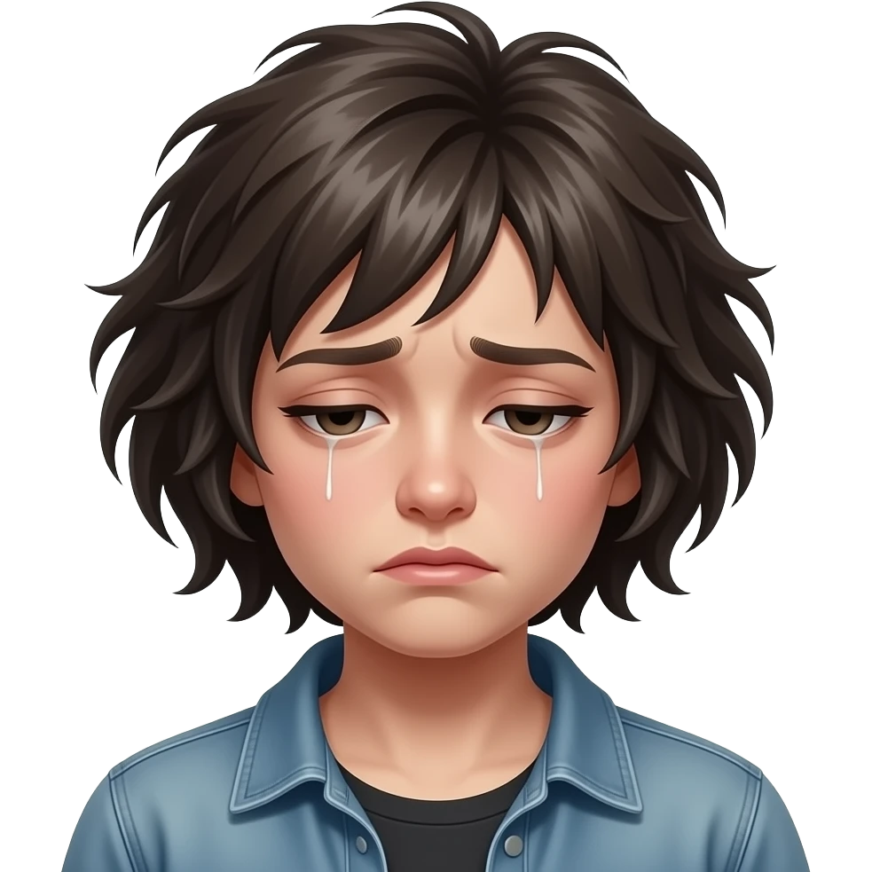 Sad Woman with bad uneven haircut emoji