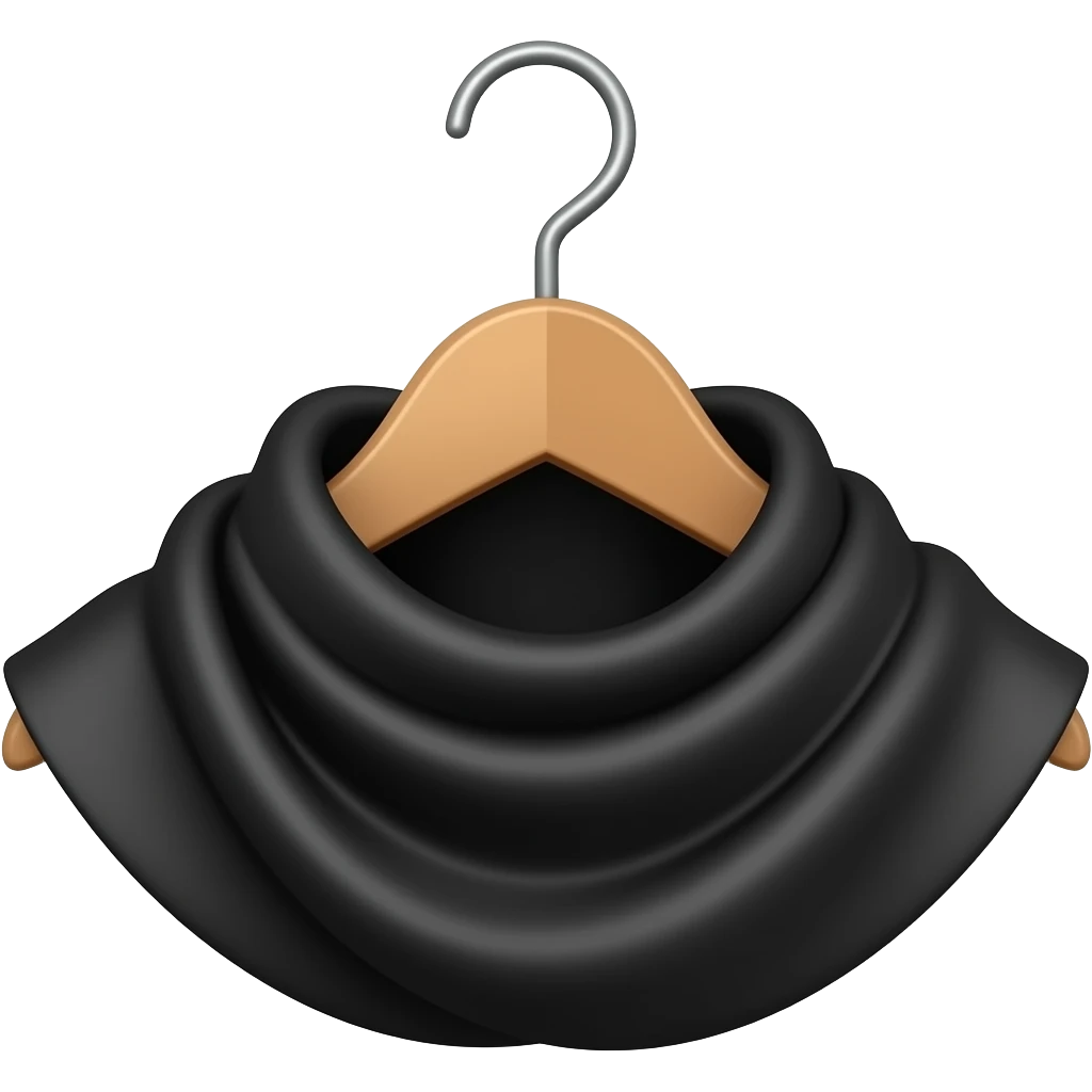 black hijab in hanger emoji